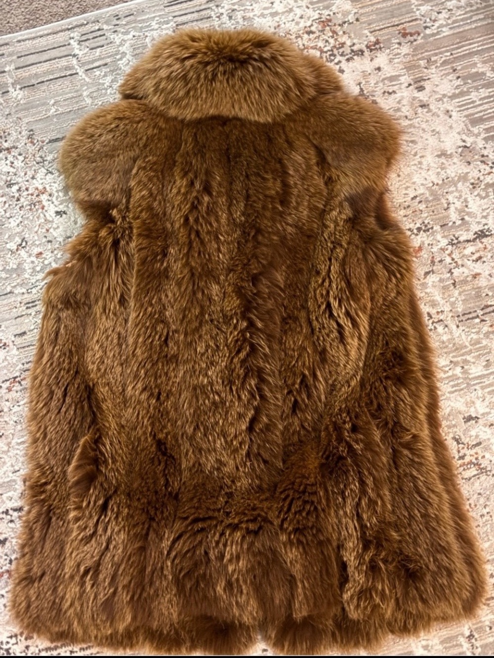 Genuine lux  red  fox Vest with Plush Collar. - Picture 6 of 8
